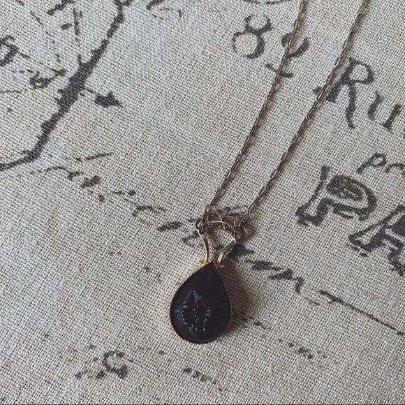 Jewelry - 1928 Jewelry, Flower Cameo Necklace, Vintage style